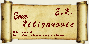 Ema Milijanović vizit kartica